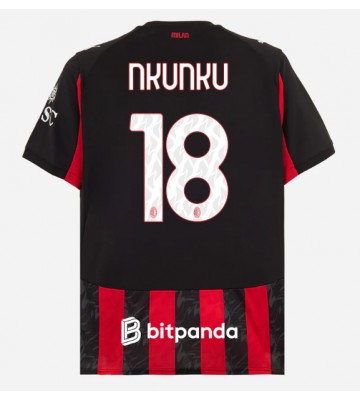 AC Milan Christopher Nkunku #18 Primera Equipación 2025-26 Manga Corta AC Milan Christopher Nkunku #18 Primera Equipación 2025-26 Manga Corta